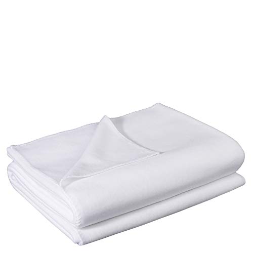 Soft-Fleece-Decke – Polarfleece-Decke mit Häkelstich – flauschige Kuscheldecke – 220x240 cm – 000 white - von ’zoeppritz since 1828’ von Zoeppritz Since 1828