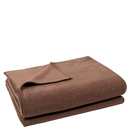 Soft-Fleece-Decke – Polarfleece-Decke mit Häkelstich – flauschige Kuscheldecke – 220x240 cm – 840 smoke - von ’zoeppritz since 1828’ von zoeppritz since 1828'