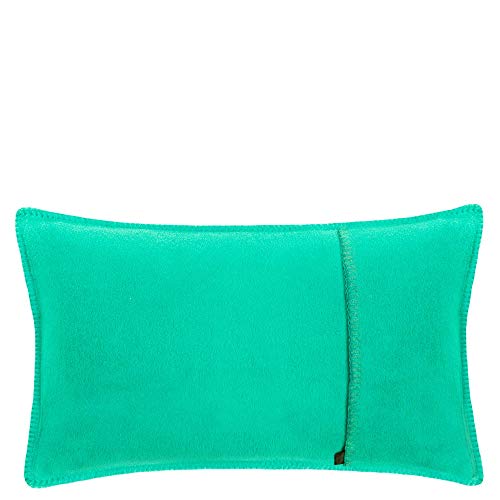 Soft-Fleece-Kissenbezug – Polarfleece mit Häkelstich – weiche, hochwertige Sofa-Kissenhülle – 30x50 cm - 750 turquoise - von ’zoeppritz since 1828’ von 'zoeppritz since 1828'