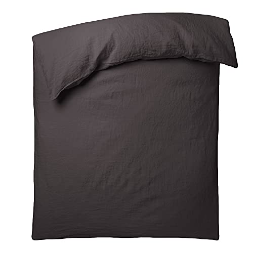 Stay-Bettbezug – weicher Bettbezug aus 100% Leinen – 135/40x200 cm – 970 Charcoal – von ’zoeppritz since 1828’ von 'zoeppritz since 1828'