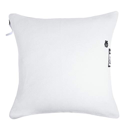 Sunny-Kissenbezug – weiche Kissenhülle aus Baumwolle für Sofa, Terrasse und Garten – mit dekorativem Reißverschluss - 40x40 cm – 000 white – von ’zoeppritz since 1828’ von 'zoeppritz since 1828'