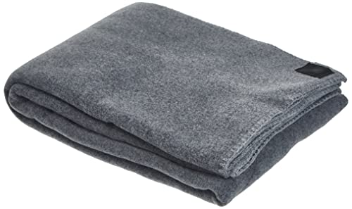 Soft-Fleece-Decke – Polarfleece-Decke mit Häkelstich – flauschige Kuscheldecke – 110x150 cm – 940 medium grey mel. – von 'zoeppritz since 1828', 103291-940-110x150 von 'zoeppritz since 1828'