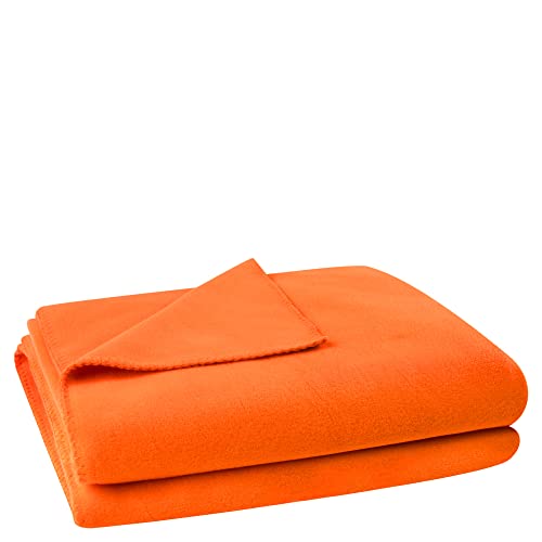 'zoeppritz since 1828' Soft-Fleece-Decke – Polarfleece-Decke mit Häkelstich – Flauschige Kuscheldecke – 110x150 cm – 245 Amber von 'zoeppritz since 1828'