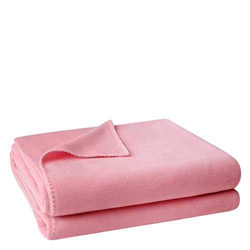 'zoeppritz since 1828' Soft-Fleece-Decke – Polarfleece-Decke mit Häkelstich – Flauschige Kuscheldecke – 110x150 cm – 321 Dusky Pink, 103291-321-110x150 von 'zoeppritz since 1828'