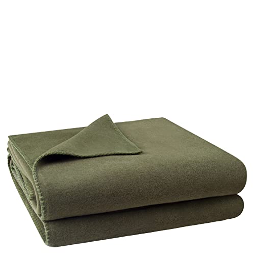 Zoeppritz Decke in der Farbe: Grün, aus 65% Polyester, 35% Viscose hergestellt, Größe: 160x200 cm, 103291-681-160x200 von Zoeppritz