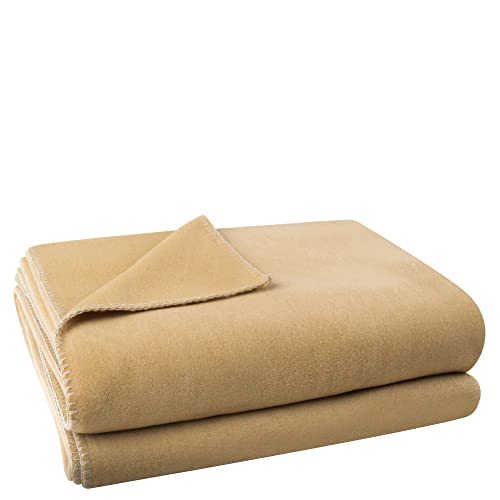 Zoeppritz Decke in der Farbe: Beige, aus 65% Polyester, 35% Viscose hergestellt, Größe: 160x200 cm, 103291-810-160x200 von 'zoeppritz since 1828'