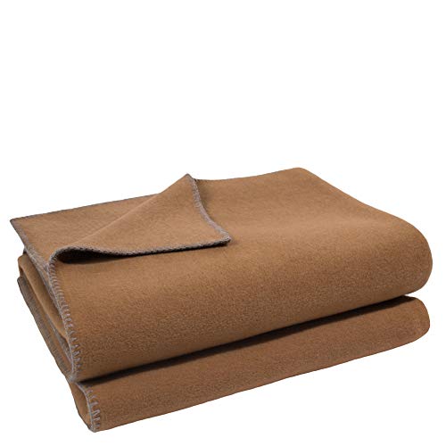 Zoeppritz Decke in der Farbe: Hellbraun, aus 65% Polyester, 35% Viscose hergestellt, Größe: 160x200 cm, 103291-815-160x200, 815 Sahara von Zoeppritz Since 1828