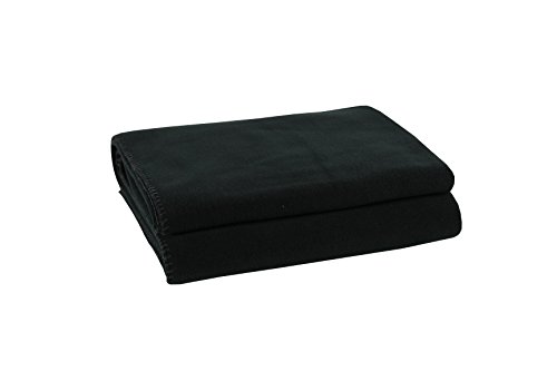 Soft-Fleece-Decke – Polarfleece-Decke mit Häkelstich – flauschige Kuscheldecke – 160x200 cm – 980 black – von 'zoeppritz since 1828', 103291-980-160x200 von Zoeppritz Since 1828