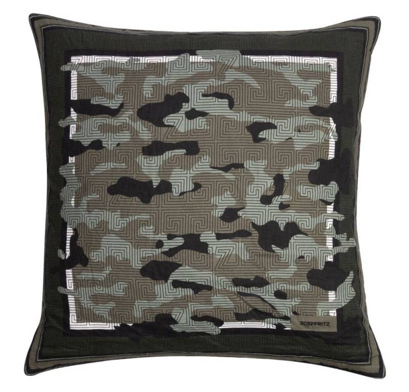 Kissenhüllen Stay Camouflage, zoeppritz, aus Leinen mit unterschiedlich designten Seiten von zoeppritz