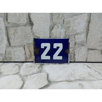 Kostenloser Versand, Adresse Zeichen, Nummer Für Haus, Türschild 22, Türnummer, Outdoor-Hausnummer, Emaille Haus Plaque, Türnummer von zografa