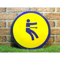 Vintage Emaille Sicherheits-Schild Wear Sicherheit Seil, Industrie Dekor | 32 cm Vintage Emaille Sicherheits-Schild Wear Sicherheit Seil, Industrie Dekor | 32 cm von zografa