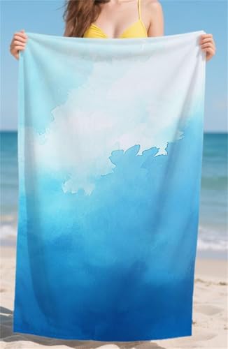 Microfaser Badetuch Blau Strandtuch Abstrakt Strandtuch Kinder Strandhandtuch 100x180cm Badetuch Strand Leicht Saugfähig Strandtücher Schnelltrocknendes Handtuch Reisehandtuch Sandfrei für Sport bz630 von zohjlinwq