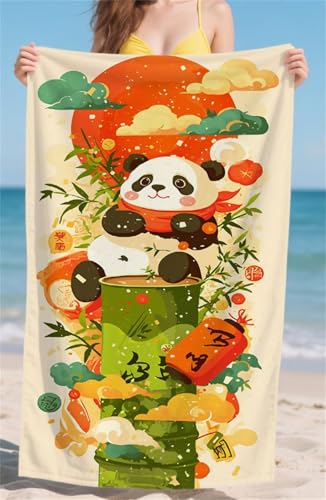 Microfaser Badetuch Karikatur Strandtuch Chinesischer Stil Strandtuch Kinder Strandhandtuch 100x180cm Badetuch Strand Leicht Saugfähig Strandtücher Schnelltrocknendes Handtuch Reisehandtuch bz-622 von zohjlinwq