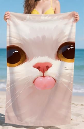 Microfaser Badetuch Karikatur Strandtuch Katze Strandtuch Kinder Strandhandtuch 90x200cm Badetuch Strand Leicht Saugfähig Strandtücher Schnelltrocknendes Handtuch Reisehandtuch Sandfrei Strand bz-620 von zohjlinwq