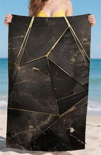 Microfaser Badetuch Schwarz Strandtuch Abstrakt Strandtuch Kinder Strandhandtuch 70x140cm Badetuch Strand Leicht Saugfähig Strandtücher Schnelltrocknendes Handtuch Reisehandtuch Sandfrei Strand bz-554 von zohjlinwq