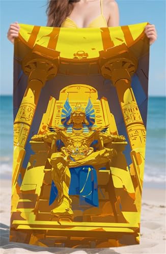 Strandtuch Blau Microfaser Badetuch Groß 76x152cm Strandhandtuch Ägypten Beach Towel Sandfrei Schnelltrocknend Reisehandtuch Leicht Saugfähig Handtücher für Urlaub Reisen Strand Damen & Herren bz-629 Strandtuch Blau Microfaser Badetuch Groß 76x152cm Strandhandtuch Ägypten Beach Towel Sandfrei Schnelltrocknend Reisehandtuch Leicht Saugfähig Handtücher für Urlaub Reisen Strand Damen & Herren bz-629 von zohjlinwq