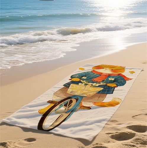 Strandtuch Braun Microfaser Badetuch Groß 76x152cm Strandhandtuch Katze Beach Towel Sandfrei Schnelltrocknend Reisehandtuch Leicht Saugfähig Handtücher für Urlaub Reisen Strand Damen & Herren bz-503 Strandtuch Braun Microfaser Badetuch Groß 76x152cm Strandhandtuch Katze Beach Towel Sandfrei Schnelltrocknend Reisehandtuch Leicht Saugfähig Handtücher für Urlaub Reisen Strand Damen & Herren bz-503 von zohjlinwq