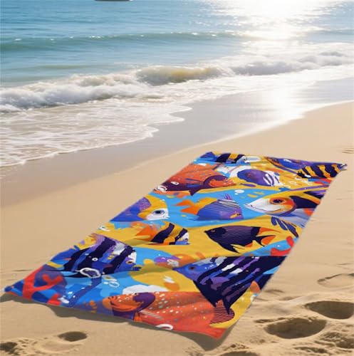 Strandtuch Farbe Microfaser Badetuch Groß 80x180cm Strandhandtuch Fisch Beach Towel Sandfrei Schnelltrocknend Reisehandtuch Leicht Saugfähig Handtücher für Urlaub Reisen Strand Damen & Herren bz-487 Strandtuch Farbe Microfaser Badetuch Groß 80x180cm Strandhandtuch Fisch Beach Towel Sandfrei Schnelltrocknend Reisehandtuch Leicht Saugfähig Handtücher für Urlaub Reisen Strand Damen & Herren bz-487 von zohjlinwq
