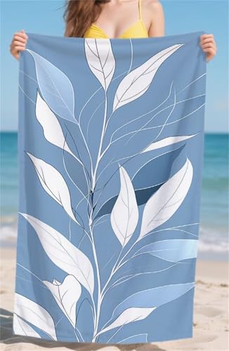 Strandtuch Grau Microfaser Badetuch Groß 75x150cm Strandhandtuch Blatt Beach Towel Sandfrei Schnelltrocknend Reisehandtuch Leicht Saugfähig Handtücher Urlaub Reisen Pool Strand Damen & Herren bz-611 Strandtuch Grau Microfaser Badetuch Groß 75x150cm Strandhandtuch Blatt Beach Towel Sandfrei Schnelltrocknend Reisehandtuch Leicht Saugfähig Handtücher Urlaub Reisen Pool Strand Damen & Herren bz-611 von zohjlinwq