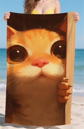 Strandtuch Karikatur Microfaser Badetuch Groß 75x160cm Strandhandtuch Katze Beach Towel Sandfrei Schnelltrocknend Reisehandtuch Leicht Saugfähig Handtücher für Reisen Strand Damen & Herren bz-613 Strandtuch Karikatur Microfaser Badetuch Groß 75x160cm Strandhandtuch Katze Beach Towel Sandfrei Schnelltrocknend Reisehandtuch Leicht Saugfähig Handtücher für Reisen Strand Damen & Herren bz-613 von zohjlinwq