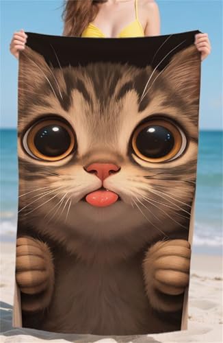 Strandtuch Niedlich Microfaser Badetuch Groß 90x160cm Strandhandtuch Katze Beach Towel Sandfrei Schnelltrocknend Reisehandtuch Leicht Saugfähig Handtücher für Urlaub Reisen Strand Damen & Herren bz627 Strandtuch Niedlich Microfaser Badetuch Groß 90x160cm Strandhandtuch Katze Beach Towel Sandfrei Schnelltrocknend Reisehandtuch Leicht Saugfähig Handtücher für Urlaub Reisen Strand Damen & Herren bz627 von zohjlinwq