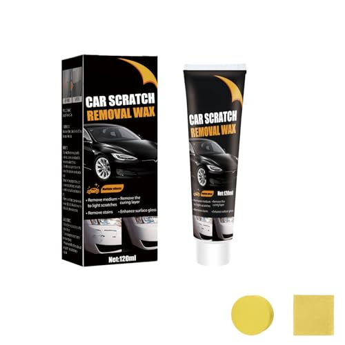 Car Scratch Remover, 2025Car Paint Scratch Repair Wax and Rubbing Compound for Cars with Sponge & Cloth, Easy DIY Scratch Repair for Families & Daily Driving (1PCS) von zoocco