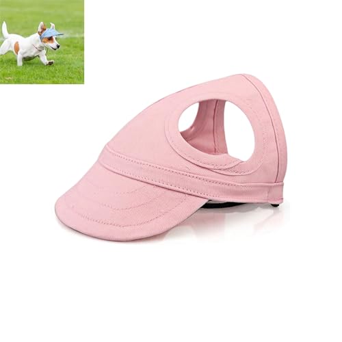 Dog Hats for Small Dogs with Ear Holes, Lightweight Dog Visors for Medium and Large Dogs, Pet Sunhat Outdoor Walks, Beach & Summer Activities (Pink,Large) von zoocco
