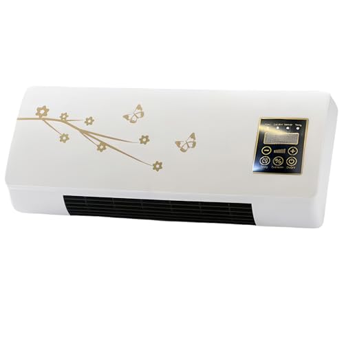 Fan and Heater Combo with No Installation, Compact AC and Heater Combo Unit for Indoor Bedroom, Office, Apartment Use (Gold pattern) von zoocco