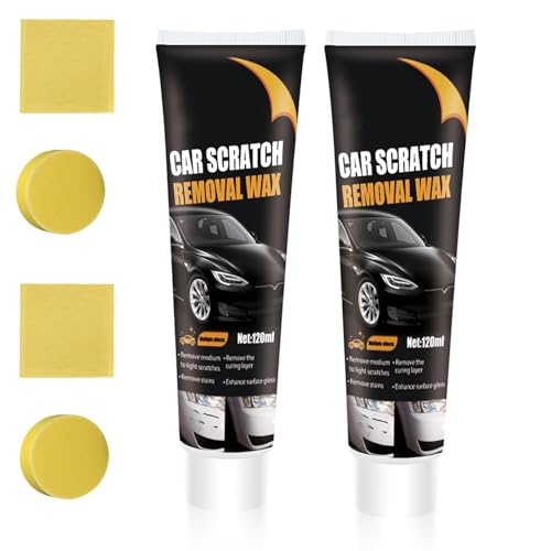 Scratch Remover for Vehicles, Magic Car Scratch Eraser With Polishing Wax & Wipe Sponge, Rubbing Compound for Cars Paint (2pcs) von zoocco