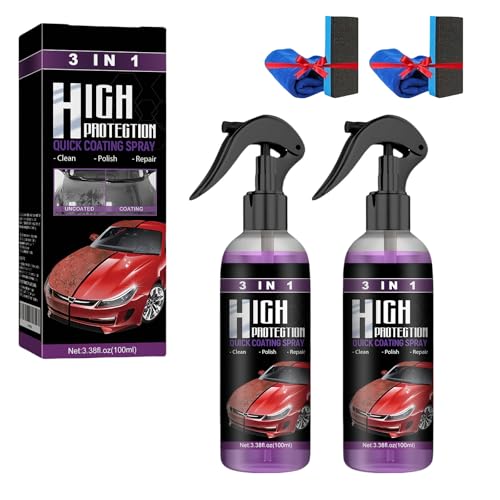 Turbo Shine Nexa 3 in 1 High Protection Spray, Nexa Turbo Shine Nano Repair & Protective Coating, Fast Turbos Spray Paint for Cars, Metald and Tools (2PCS) von zoocco