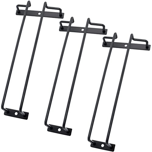 zoohot Weinglasregal, Stielglashalter, Gläser, Aufbewahrung, Aufhänger, Metall, Organizer für Bar, Küche, 24 cm, Schwarz von zoohot