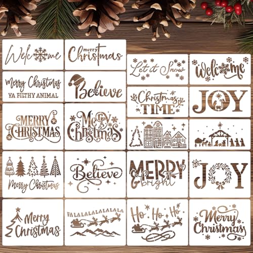 Weihnachtsschablonen für Kartenherstellung, 10,2 cm, wiederverwendbare Weihnachtsschablone, Weihnachtsschablonen zum Malen auf Holz, Basteln Weihnachtsschablonen für Kartenherstellung, 10,2 cm, wiederverwendbare Weihnachtsschablone, Weihnachtsschablonen zum Malen auf Holz, Basteln von zosylley