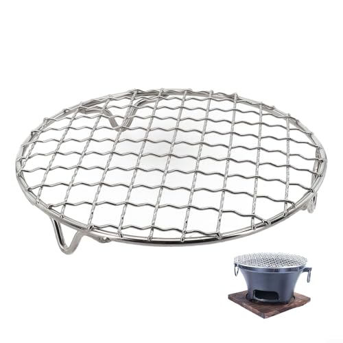 Grillgitter Rund,Grillpfanne,Runder Grillrost,Edelstahl Grillrost Rund,21 Größen Zum Kühlen Von Backwaren Oder Grillen Von Fleisch (Bügel5.1cm,Durchmesser26.5cm) von zoufabaola