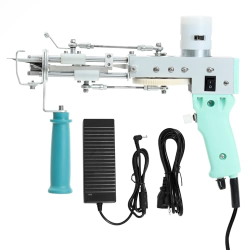 ZOWWFAST Tufting Gun, 2 in 1 Teppich Tufting Machine mit Cut Pile oder Loop Pile Rug Gun Machine, Teppich Pistole für High-Speed Weben von Teppichen, Grün von zowwfast