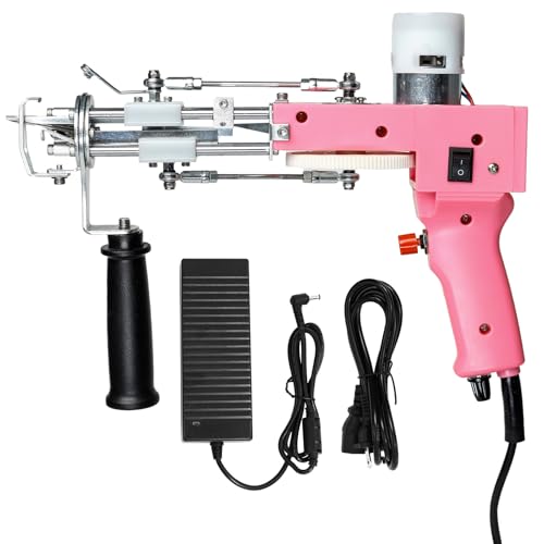 ZOWWFAST Tufting Gun, 2 in 1 Teppich Tufting Machine mit Cut Pile oder Loop Pile Rug Gun Machine, Teppich Pistole für High-Speed Weben von Teppichen, Rosa ZOWWFAST Tufting Gun, 2 in 1 Teppich Tufting Machine mit Cut Pile oder Loop Pile Rug Gun Machine, Teppich Pistole für High-Speed Weben von Teppichen, Rosa von zowwfast