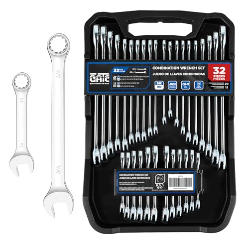 zozoa 32-tlg SAE& Metrischer Kombinationsschlüssel-Satz, 20PCS lange Schraubenschlüssel und 12PCS Stubby Schraubenschlüssel, offenes Ende und 12-Punkt-Kastenende, Chrom-Vanadium-Stahl zozoa 32-tlg SAE& Metrischer Kombinationsschlüssel-Satz, 20PCS lange Schraubenschlüssel und 12PCS Stubby Schraubenschlüssel, offenes Ende und 12-Punkt-Kastenende, Chrom-Vanadium-Stahl von zozoa