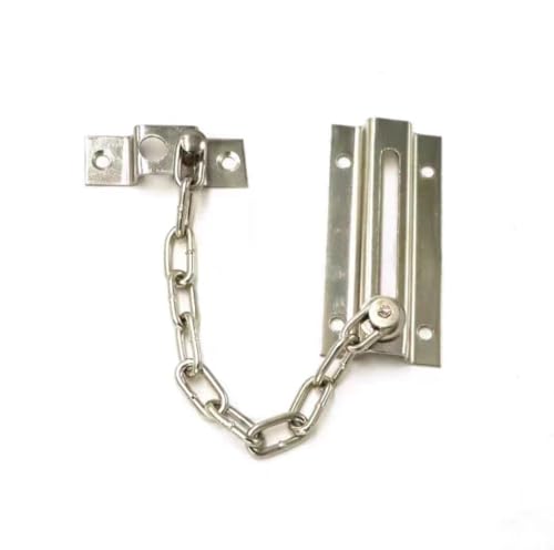 Tür Kettenschloss, Türsicherheits-Türkettenschloss, Kohlenstoffstahl-Diebstahlsicherungsbegrenzer for Holztüren in Häusern, Hotels, Wohnungsketten (Farbe: Gold)(Silver) von zqagBaod