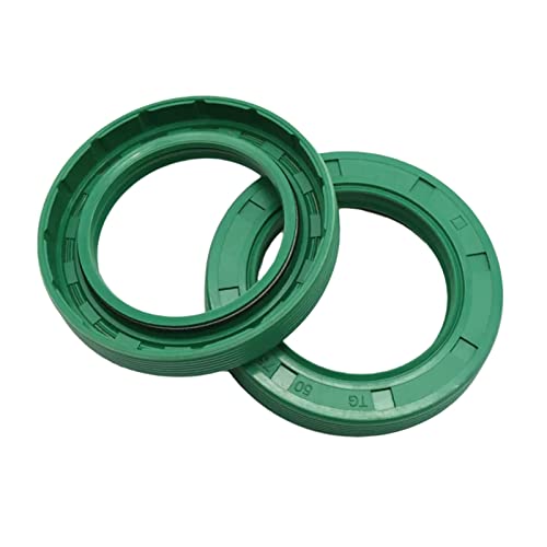 5 Stück TG-Typ grüner Nitrilkautschuk Ölwellendichtring Innendurchmesser 10mm, Außendurchmesser 20mm Dreilippen-Radialwellendichtring mit Außengewinde, 10x20x5mm von zssmGood