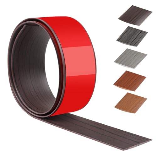 100cm X 5cm übergangsprofil selbstklebend PVC,übergangsleiste selbstklebend FüR KüChe/Wohnzimmer/Badezimmer,Türschwellen leiste Zum Verbinden Von Bodenaussparungen/Fliesen(Schwarznuss) von ztowoto