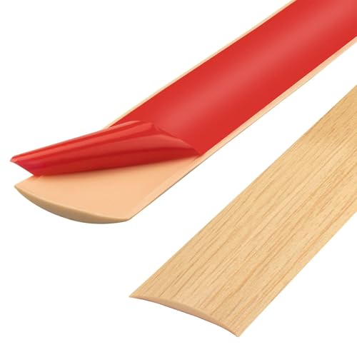 200cm Übergangsprofil Selbstklebend，Übergangsleiste Selbstklebend，Türschwellen Leiste，Türdichtung Selbstklebend，Abdeckleiste Selbstklebend für Laminatbodenbeläge (200cm-4cm-Eiche) von ztowoto