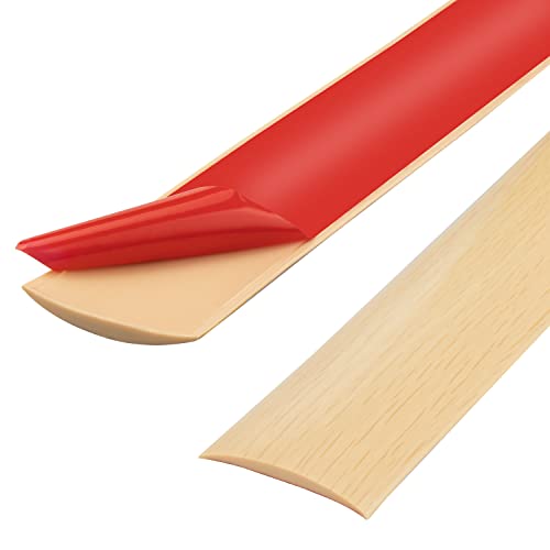 200cm Übergangsprofil Selbstklebend，Übergangsleiste Selbstklebend，Türschwellen Leiste，Türdichtung Selbstklebend，Abdeckleiste Selbstklebend für Laminatbodenbeläge (Ahornkorn,4cm) von ztowoto