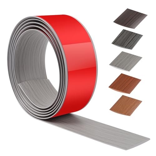 200cm X 5cm übergangsprofil selbstklebend PVC,übergangsleiste selbstklebend FüR KüChe/Wohnzimmer/Badezimmer,Türschwellen leiste Zum Verbinden Von Bodenaussparungen/Fliesen(Neu Graue Holzmaserung) von ztowoto