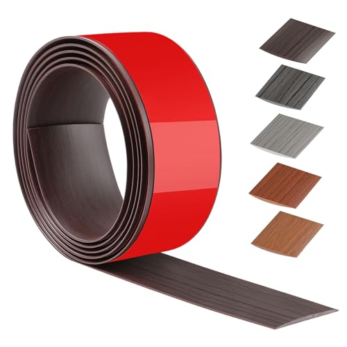 200cm X 5cm übergangsprofil selbstklebend PVC,übergangsleiste selbstklebend FüR KüChe/Wohnzimmer/Badezimmer,Türschwellen leiste Zum Verbinden Von Bodenaussparungen/Fliesen(Schwarznuss) von ztowoto