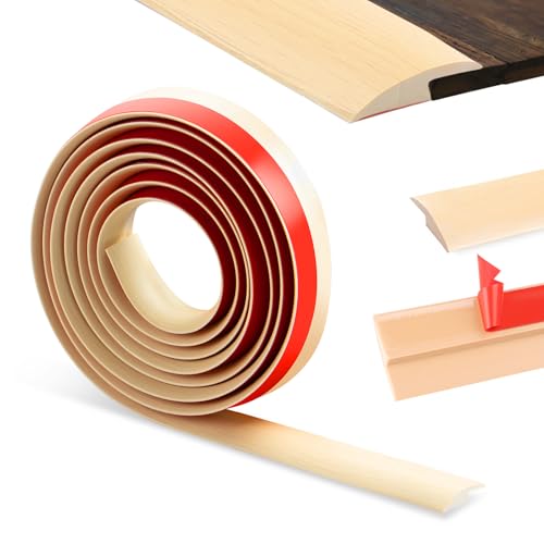 200cm üBergangsprofil-Selbstklebend, üBergangsleiste üBergangsprofil HöHenausgleich Pvc,TüRschwellen Leiste Kanten Gummiboden, TüRschwelle FüR Teppichboden SchwellenüBergang (3.5 cm,Ahorn-Maserung) von ztowoto