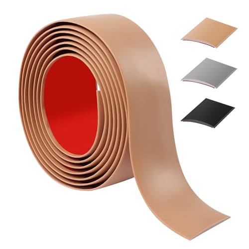 200cm übergangsprofil selbstklebend，Flexibel übergangsleiste selbstklebend PVC für Küche/Wohnzimmer/Bad,Türschwellen leiste zum Verbinden von Bodenfugen/Fliesen/Laminat/Teppich（4cm，Braun） von ztowoto
