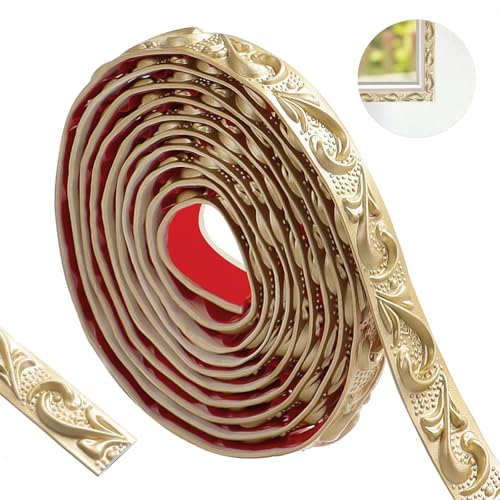 300cm Flexibel Stuckleisten Wand- Selbstklebend Wandleisten Selbstklebend,Wasserdicht Zierleisten Selbstklebend 3d Vintage Muster, Wandverkleidung Selbstklebend FüR Heimdekoration(Champagner gold-2cm) 300cm Flexibel Stuckleisten Wand- Selbstklebend Wandleisten Selbstklebend,Wasserdicht Zierleisten Selbstklebend 3d Vintage Muster, Wandverkleidung Selbstklebend FüR Heimdekoration(Champagner gold-2cm) von ztowoto