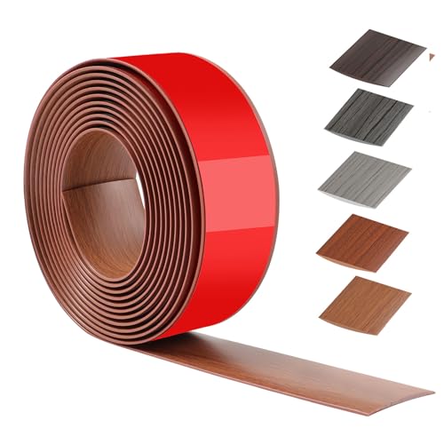 400cm X 5cm übergangsprofil selbstklebend PVC,übergangsleiste selbstklebend FüR KüChe/Wohnzimmer/Badezimmer,Türschwellen leiste Zum Verbinden Von Bodenaussparungen/Fliesen(Thai-Teakholzmaserung) von ztowoto