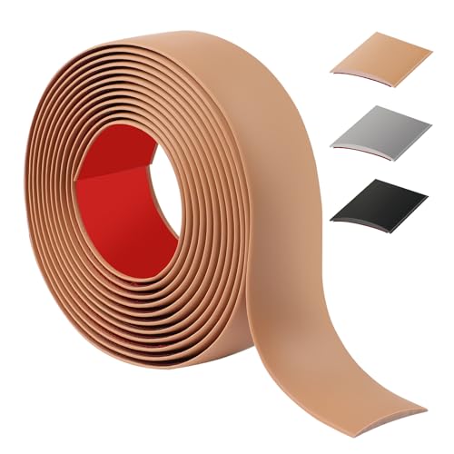 400cm übergangsprofil selbstklebend，Flexibel übergangsleiste selbstklebend PVC für Küche/Wohnzimmer/Bad,Türschwellen leiste zum Verbinden von Bodenfugen/Fliesen/Laminat/Teppich（4cm，Braun） von ztowoto