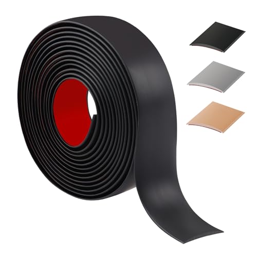 400cm übergangsprofil selbstklebend，Flexibel übergangsleiste selbstklebend PVC für Küche/Wohnzimmer/Bad,Türschwellen leiste zum Verbinden von Bodenfugen/Fliesen/Laminat/Teppich（4cm，Schwarz） von ztowoto