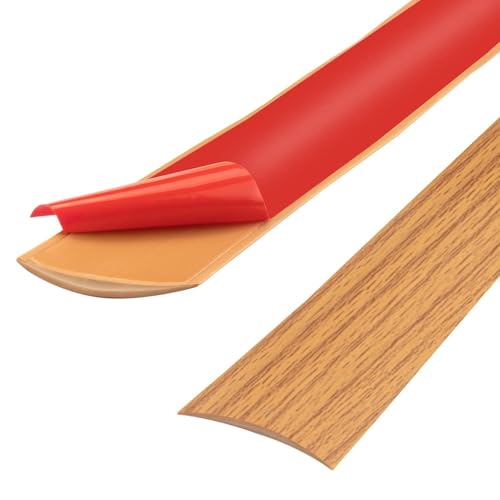 400cm Übergangsprofil Selbstklebend，Übergangsleiste Selbstklebend，Türschwellen Leiste，Türdichtung Selbstklebend，Abdeckleiste Selbstklebend für Laminatbodenbeläge (400cm-5cm-Gelbe Holzmaserung) von ztowoto